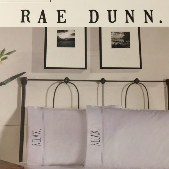 King sheet set RAE DUNN🖤 “RELAX” NWT! - Picture 5 of 11